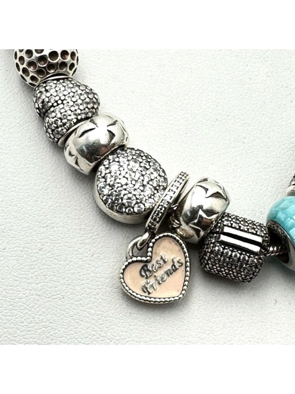 Pandora Sterling Silver Charm Bracelet 7" Loaded with Charms 43 Grams - Picture 3 of 9